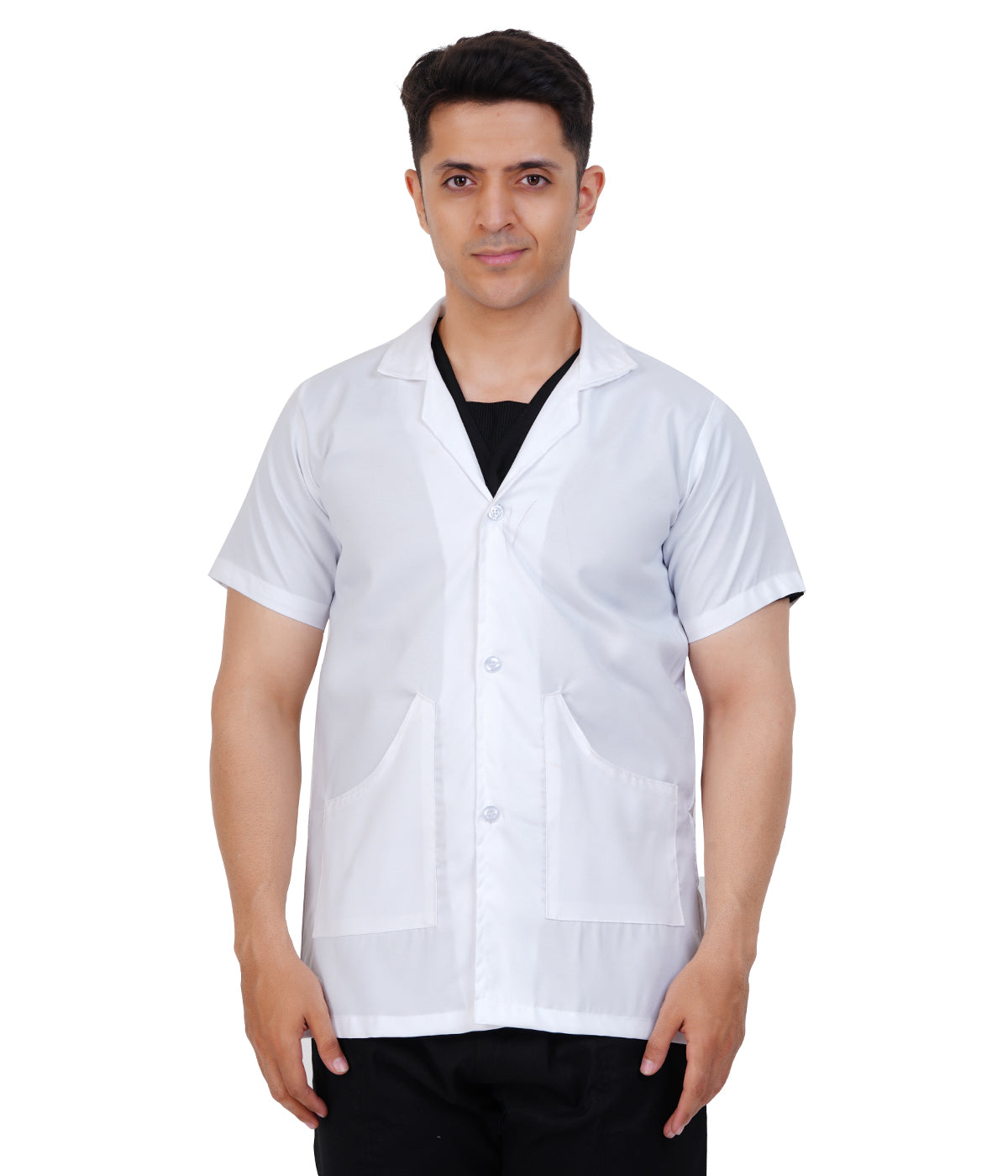 DOCTOR OR STUDENTS COAT WHITE HALF SLEEVE