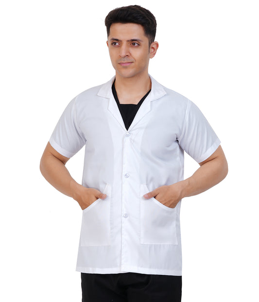 DOCTOR OR STUDENTS COAT WHITE HALF SLEEVE